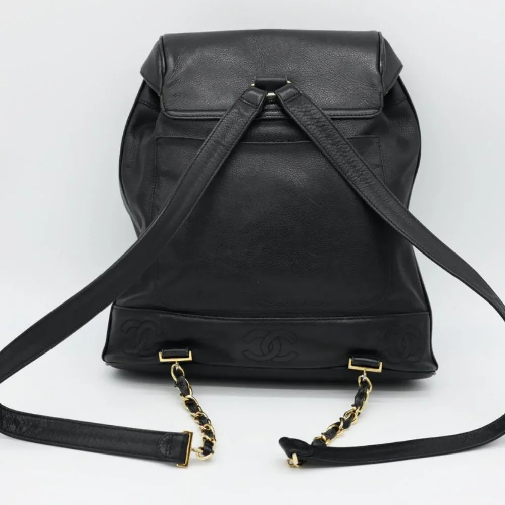 Chanel Triple Stitched‎ CC Caviar Medium Flap Backpack